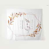 Groene geometrische baby shower foto achtergrond wandkleed (Voorkant (horizontaal))