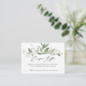 Groene geometrische babyshower luierraffle informatiekaartje (Staand voorkant)