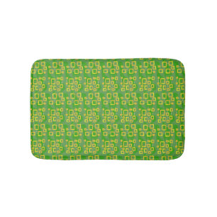 Groene geometrische badmat