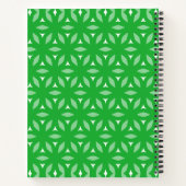 Groene Geometrische Bloemen Abstract Notitieboek (Achterkant)