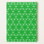 Groene Geometrische Bloemen Abstract Planner (Achterkant)