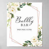 Groene geometrische borrelende bar knal bruis klin poster (Voorkant)