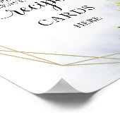 Groene Geometrische Bruids Shower Recept Kaarten U Poster (Hoek)