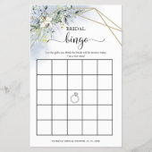Groene Geometrische Bruiloft Bingo Flyer (Voorkant)