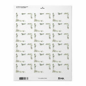 Groene Geometrische Bruiloft Etiket (Full Sheet)