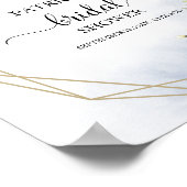 Groene Geometrische Bruiloft Welcome Poster (Hoek)