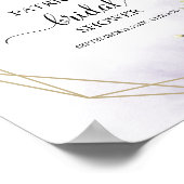 Groene Geometrische Bruiloft Welcome Poster (Hoek)