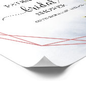 Groene Geometrische Bruiloft Welkomstposter Poster (Hoek)