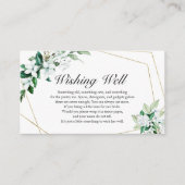 Groene Geometrische Bruiloftsdouche Wensput Informatiekaartje (Voorkant)