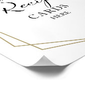 Groene Geometrische Bruiloftsrecept Kaarten Uithan Poster (Hoek)