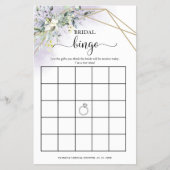 Groene geometrische bruiloftsshower bingo flyer (Voorkant)