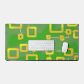 Groene geometrische bureaumat (Keyboard & Muis)