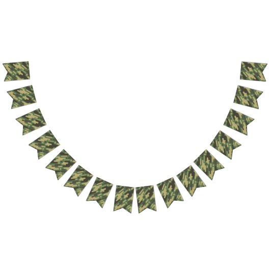 Groene Geometrische Camouflage. Camo je Vlaggetjes (Alle)