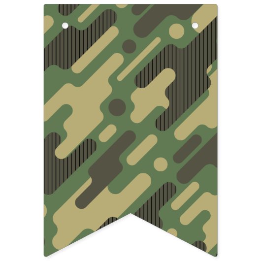 Groene Geometrische Camouflage. Camo je Vlaggetjes (Derde vlag)