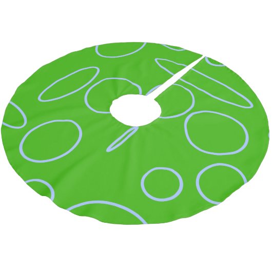 Groene geometrische cirkels lussen kerstboom rok (Gekanteld)