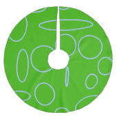 Groene geometrische cirkels lussen kerstboom rok (Voorkant)