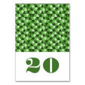 Groene geometrische driehoeken Tabel Kaart (Achterkant)