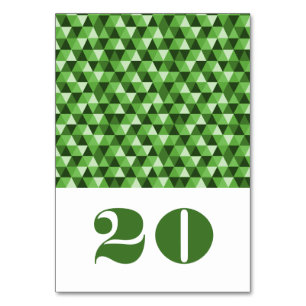 Groene geometrische driehoeken Tabel Kaart