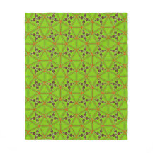 Groene geometrische fleece deken met patroon