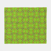 Groene geometrische fleece deken met patroon (Voorkant (Horizontaal))