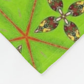 Groene geometrische fleece deken met patroon (Hoek)