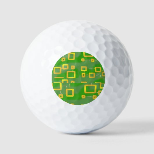 Groene geometrische golfballen (Voorkant)