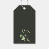 Groene Geometrische Gouden Bruiloftsdouche Cadeaulabel (Achterkant)