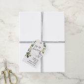 Groene Geometrische Gouden Proost Bruiloft Feest Cadeaulabel (Met Touw)