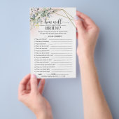 Groene geometrische Hoe goed ken je de bruid Flyer (Hand)