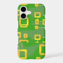 Groene geometrische iPhone / iPad hoes