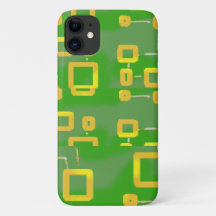 Groene Geometrische iPhone / iPad-hoesje