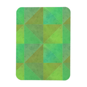 Groene Geometrische Kunst Waterverf Patroon Magneet