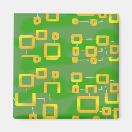 groene geometrische magneet (Voorkant)