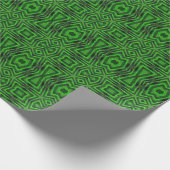 Groene geometrische moderne kunstvakantie met smar cadeaupapier (Hoek)