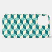 Groene geometrische: naadloze kubus achtergrond. Case-Mate iPhone case (Achterkant (horizontaal))