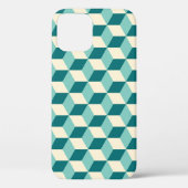 Groene geometrische: naadloze kubus achtergrond. Case-Mate iPhone case (Achterkant)