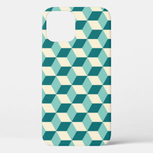 Groene geometrische: naadloze kubus achtergrond. Case-Mate iPhone case