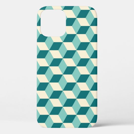Groene geometrische: naadloze kubus achtergrond. Case-Mate iPhone case (Achterkant)