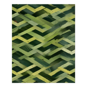 Groene geometrische overlappende vormen perfect poster