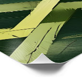 Groene geometrische overlappende vormen perfect poster (Hoek)