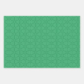 Groene geometrische patronen Paddy Inpakpapier Vel (Voorkant 3)