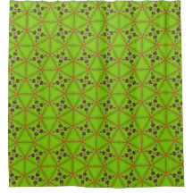 Groene geometrische patroon douchegordijn