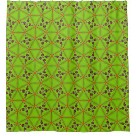 Groene geometrische patroon douchegordijn