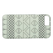 Groene geometrische patroonafdrukken Case-Mate iPhone case (Achterkant (Horizontaal))