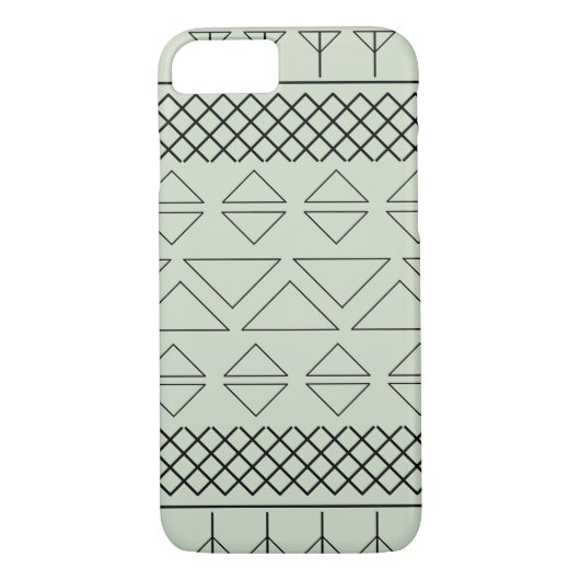 Groene geometrische patroonafdrukken Case-Mate iPhone case (Achterkant)