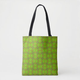 Groene geometrische patroontas tote bag