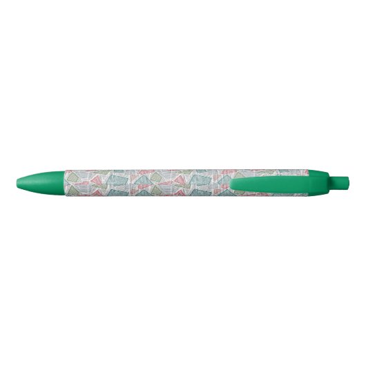 Groene Geometrische Pattered Pen (Achterkant)
