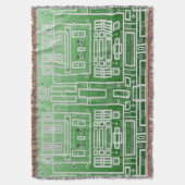 Groene geometrische printplaat deken (Voorkant Verticaal)