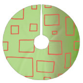 Groene geometrische rode dozen boomrok kerstboom rok (Voorkant)