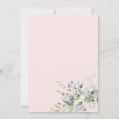 Groene geometrische roze blos bruiloft menu kaart (Achterkant)